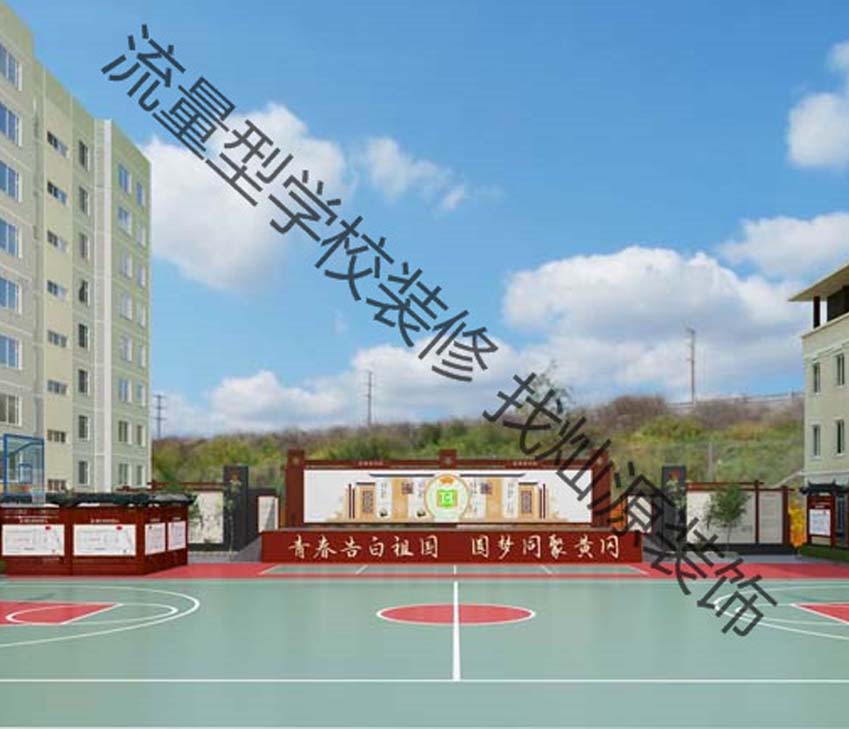 南寧東盟黃崗中學食堂設(shè)計裝修案例-燦源裝飾